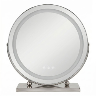REA Zrkadlo LED MAKE-UP Chrome 40 cm HOM-01808