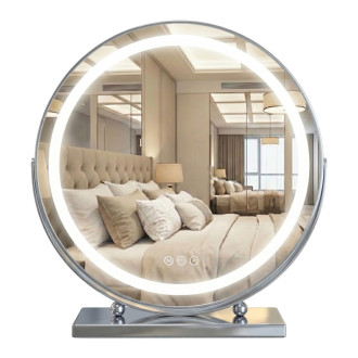 REA Zrkadlo LED MAKE-UP Chrome 50 cm HOM-10910