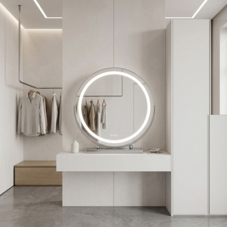 REA Zrkadlo LED MAKE-UP Chrome 50 cm HOM-10910