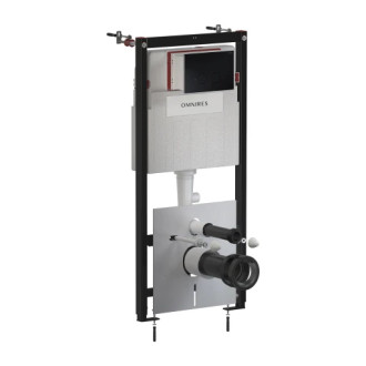 Omnires SET: STRONGFRAME podomietkový modul s ECO + tlačidlo, čierny mat STFWCECO1R45-RBLM