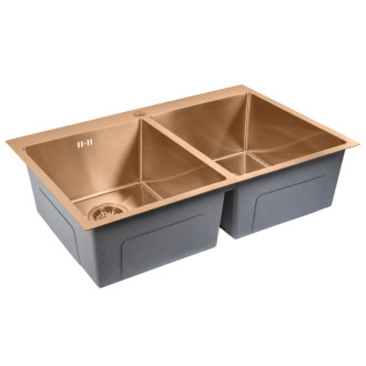 REA Oceľový drez Joel BRUSH COPPER ZLE-06412