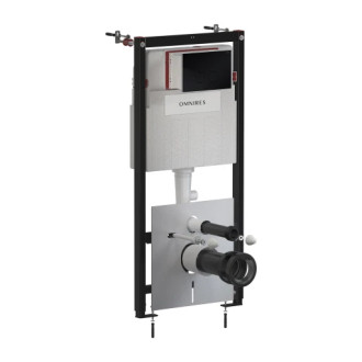 Omnires SET: STRONGFRAME podomietkový modul + tlačidlo, čierny polomat STFWC1R45-RBL