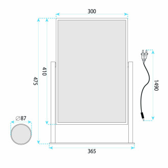 REA Zrkadlo LED LUMI L.Gold 30x40cm HOM-01802