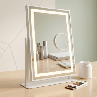 REA Zrkadlo LED LUMI White 30x40cm HOM-01800