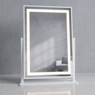 REA Zrkadlo LED LUMI White 30x40cm HOM-01800