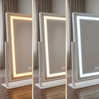 REA Zrkadlo LED LUMI White 30x40cm HOM-01800