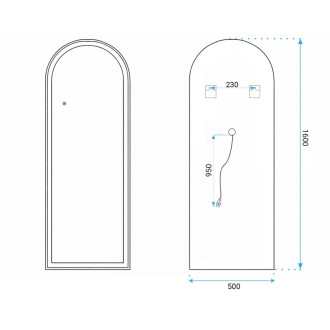 REA Zrkadlo LED Orbit 50x160cm White HOM-07054