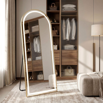 Zrkadlo LED Orbit 50x160cm Brush Gold