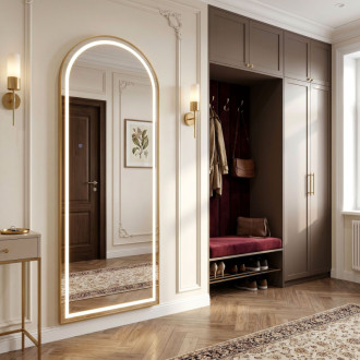 Zrkadlo LED Orbit 50x160cm Brush Gold