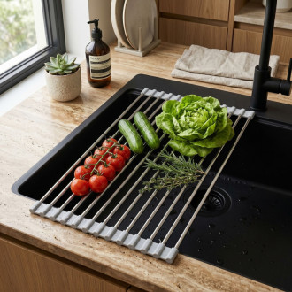 REA Rolovací odkvapkávač na drez REA P12298A Grey HOM-09977