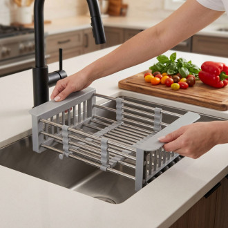 REA Teleskopický odkvapkávač na drez REA P14487A Grey HOM-09974