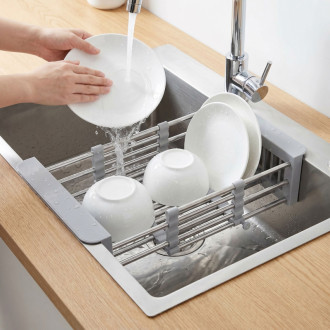 REA Teleskopický odkvapkávač na drez REA P14487A Grey HOM-09974