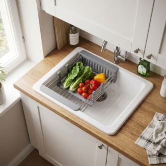 REA Teleskopický odkvapkávač na drez REA P14487A Grey HOM-09974