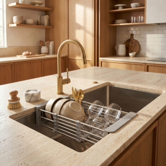 REA Teleskopický odkvapkávač na drez REA P14487A Grey HOM-09974