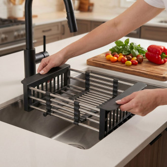 REA Teleskopický odkvapkávač na drez REA P14487 Black HOM-09973