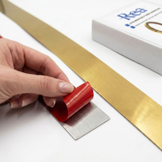 REA Samolepiace dekoratívne lišta Rea P14454CA 3,8 cm Brush Gold HOM-09986