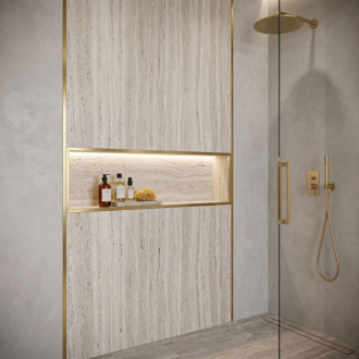 REA Samolepiace dekoratívne lišta Rea P14454CA 3,8 cm Brush Gold HOM-09986