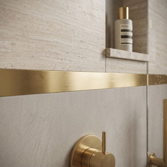 REA Samolepiace dekoratívne lišta Rea P14454CA 3,8 cm Brush Gold HOM-09986