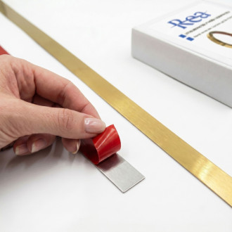 REA Samolepiace dekoratívne lišta Rea P14454 2cm Brush Gold HOM-09980
