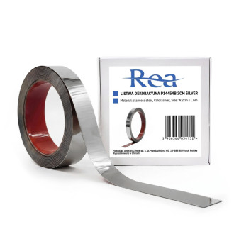 REA Samolepiace dekoratívne lišta Rea P14454B 2cm Silver HOM-09982