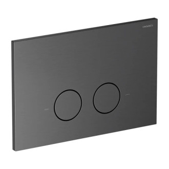 Omnires STEEL-R45 splachovacie tlačidlo z nerezovej ocele, grafit kartáčovaný ST45PS1GR