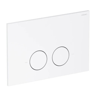 Omnires MINIMAL splachovacie tlačidlo, biely mat MPS1WM
