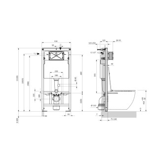 Omnires STRONGFRAME podomietkový inštalačný modul pre WC misu SFWC1