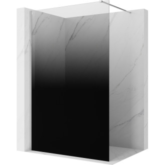 Mexen Kioto Sprchová zástena 90 x 200 cm, ombre čierna 8 mm, chróm - 800-090-101-01-76