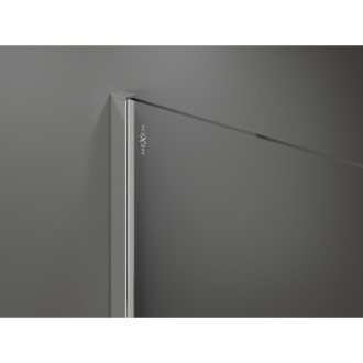 Mexen Kioto Sprchová zástena 130 x 200 cm, ombre čierna 8 mm, chróm - 800-130-101-01-76