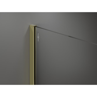 Mexen Kioto Sprchová zástena 100 x 200 cm, ombré čierna 8 mm, zlatá - 800-100-101-50-76