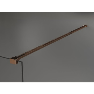 Mexen Kioto Sprchová zástena 100 x 200 cm, ombré čierna 8 mm, ružové zlato - 800-100-101-60-76