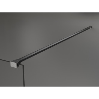 Mexen Kioto Sprchová zástena 70 x 200 cm, ombré čierna 8 mm, kartáčovaná pištoľovo sivá - 800-070-101-66-76