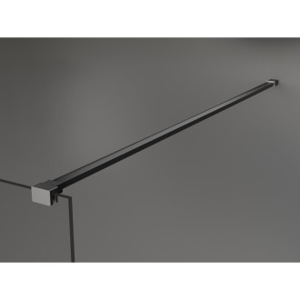 Mexen Kioto Sprchová zástena 150 x 200 cm, ombré čierna 8 mm, strieborná - 800-150-101-95-76