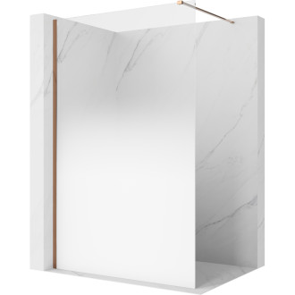 Mexen Kioto Sprchová zástena 90 x 200 cm, ombré biela 8 mm, ružové zlato - 800-090-101-60-86