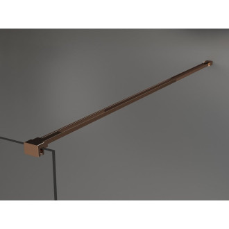 Mexen Kioto Sprchová zástena 130 x 200 cm, ombré biela 8 mm, ružové zlato - 800-130-101-60-86