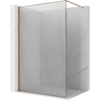 Mexen Kioto Sprchová zástena 120 x 200 cm, praskaná priehľadná 12 mm, ružové zlato - 800-120-101-60-04-X