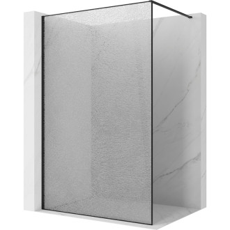 Mexen Kioto Sprchová zástena 70 x 200 cm, praskajúca priehľadná 12 mm, čierna - 800-070-101-70-04-X