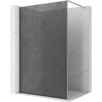 Mexen Kioto Sprchová zástena 90 x 200 cm, praskajúci grafit 12 mm, chróm - 800-090-101-01-44-X