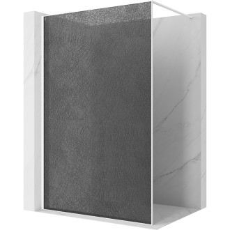 Mexen Kioto Sprchová zástena 90 x 200 cm, praskajúci grafit 12 mm, biela - 800-090-101-20-44-X