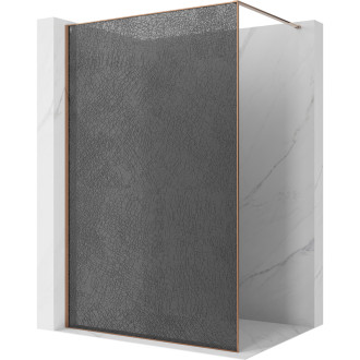 Mexen Kioto Sprchová zástěna 110 x 200 cm, praskající grafit 12 mm, růžové zlato - 800-110-101-60-44-X