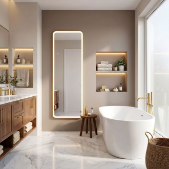 Zrkadlo LED Classico 50x160cm Brush Gold