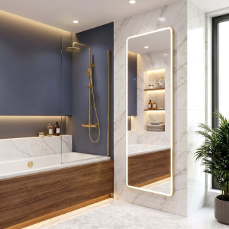 Zrkadlo LED Classico 60x170cm Brush Gold