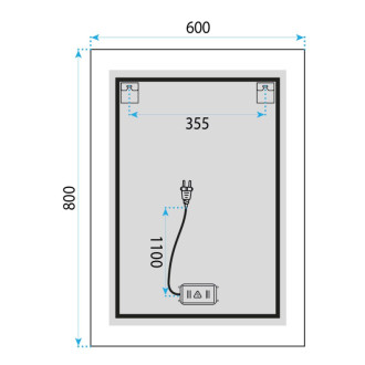 Zrkadlo LED 60x80cm SAB-3426