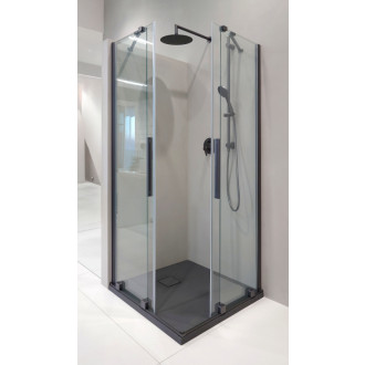Deante Sprchový kout Prizma, titanium, 80 × 80 cm, KTJ_D38R + KTJ_D38R KPNDP08P08