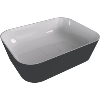 Umývadlo na dosku Polysan Banera 49,5x34,5 cm antracit mat bez prepadu 14596.52