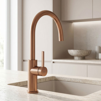 Rea Kuchynská batéria REA Rivo Brush Copper REA-B9344