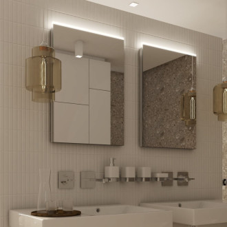 ZP8002 nástenné zrkadlo LED podsvietené 60x70