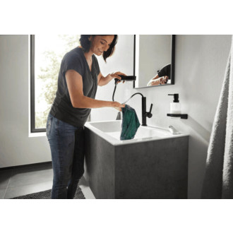 Dávkovač mydla Hansgrohe AddStoris s držiakom matná čierna 41745670