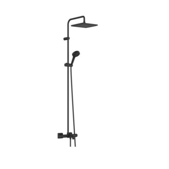 Sprchový systém Hansgrohe Vernis Shape na stenu s vaňovým termostatom matná čierna 26900670
