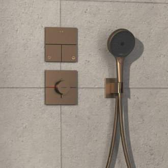 Sprchová batéria Hansgrohe ShowerSelect Comfort E bez podomietkového telesa kartáčovaný bronz 15574140